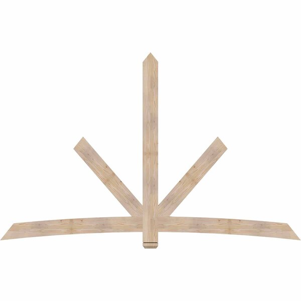 Ekena Millwork Alberta Smooth Timber Gable Bracket, Douglas Fir, 108"W x 68"H x 1 1/2"D x 5 1/2"F, 15/12 Pitch GBW108X68X0206ALB00SDF - main